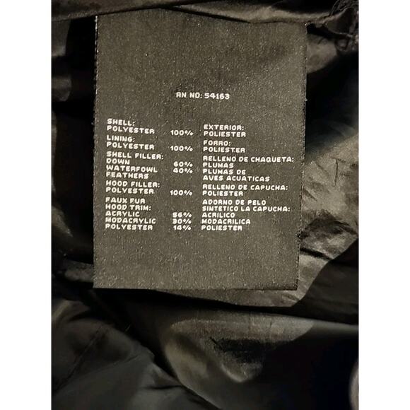 Marc New York Andrew Marc Jacket Women Large Down Puffer Faux Fur Collar Mob Wif - Picture 6 of 11